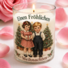 Vintage Christmas Kids Jar Candle