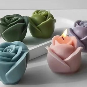 Rose Bud Candle Set (Pastel Shades)