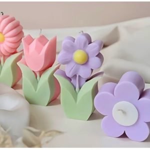 Spring Flower Candle (Pink & Lilac)