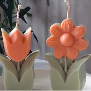 Spring Flower Candle (Orange)