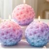 Ombre Floral Ball Candle Set