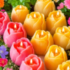 Rose Bud Candle (Pink & Orange)